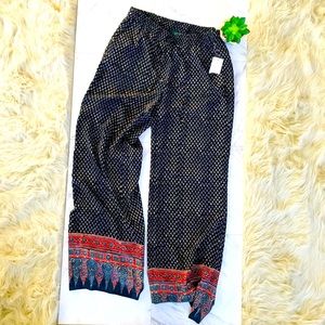 NWT Ralph Lauren 4 Boho Lounge Pant Loose Navy